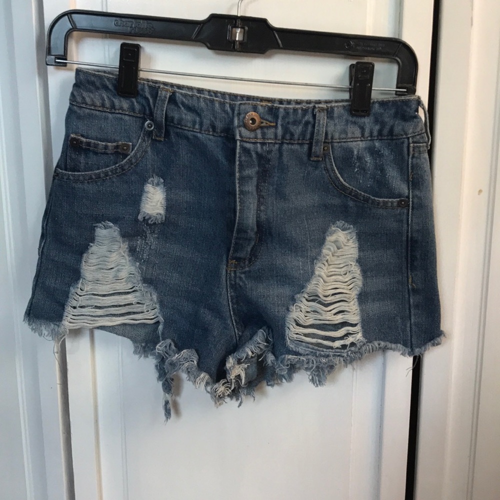 Highway Jeans High Waist Ripped Jean Shorts